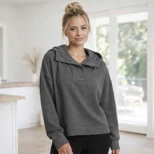 Vuori Bayview Thermal Hoodie Shale Gray Waffle Pullover XL VW263 $118